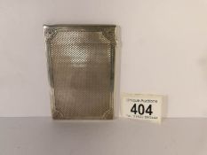 A silver card case, Birmingham 1866, N & I,