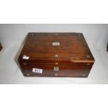 A rosewood sewing box