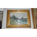 A framed and glazed oil on board signed Charles McAuley (1910-1999), image 49.