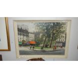 An oil on canvas Parisian scene,