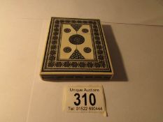 A 19th century ivory and inlaid card case,