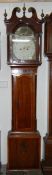 An 8 day mahogany with satinwood cross banding longcase clock circa 1820-30 R.