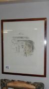 A framed and glazed lithograph 'The Wheelwright', J McNeill Whistler,
