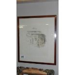 A framed and glazed lithograph 'The Wheelwright', J McNeill Whistler,