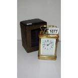 A Victorian carriage clock in original box