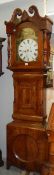 A painted face 8 day Yorkshire Grandfather clock