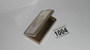 A Victorian silver snuff box, hall marked Birmingham 1846, 62 grams,