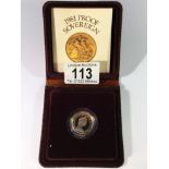 A 1981 gold proof sovereign
