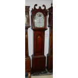 A 19th Century oak and mahogany 8 day longcase clock by Unwin & Holt of Newark