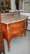 A 19th Century French marble top commode chest
