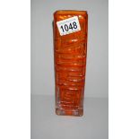 A Whitefriars 26cm Totem vase in orange