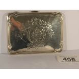 A silver wallet/purse, hall mark worn,