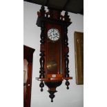 A Victorian mahogany Vienna wall clock,