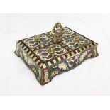 A French early 19th century inlaid games chips box