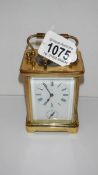 An old brass carriage clock