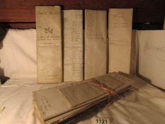 A quantity of Victorian wills and legal documents for local families Edmonds and Colton including