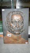 A bronze casting portrait of Paul Von Hindenburg (Field Marshal of the Imperial German army and