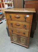 An oak 3 drawer,