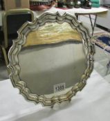 A hall marked silver tray,