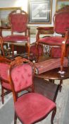 A good set of 6 20th century French style dining chairs comprising 2 carvers and 4 diners