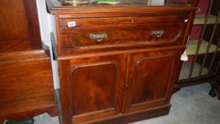A Victorian mahogany secretaire chest with fully fitted interior, Height 93 cm, width 95 cm,