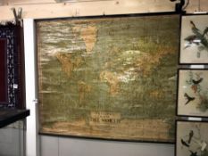 A physical map of the world on Mercator's projection constructed by W & A.K. Johnston Ltd.