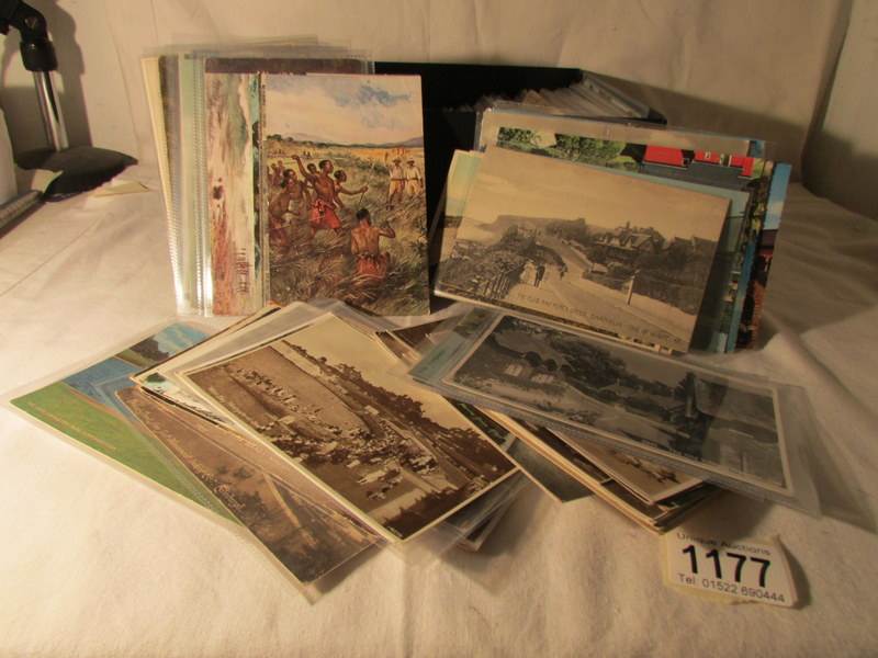 Approximately 300 old postcards