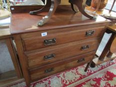 A 3 drawer mahogany chest