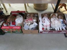 3 boxes of porcelain collector's dolls