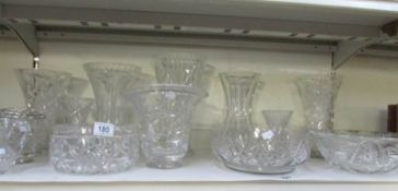 A mixed lot of glass ware