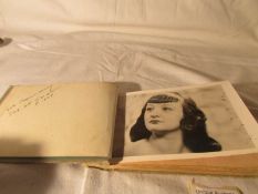 An autograph book collected by Florence Elizabeth whilst working at Skegness theatre