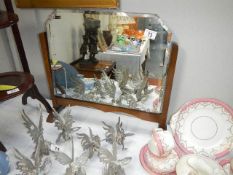 A dressing table mirror