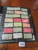 A folder containing approximately 200 Edmonson style LNER and BR railway and platform tickets