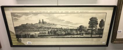 A print 'The South West Prospect of the City of Lincoln'