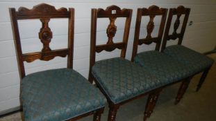 A set of 4 Edwardian dining chair