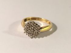 An 18ct gold half carat diamond ring,