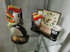 4 items of Guinness memorabilia including clock,