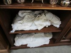 A quantity of Victorian linen etc including baby gowns