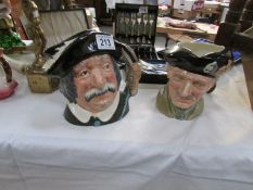 2 Royal Doulton character jugs being Monty and Sancho Panca