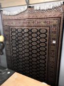 A blue ground Bokhara rug approximately 1.9 x 1.