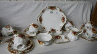 24 pieces of Royal Albert old country roses table ware