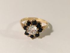 A Princess Diana gold ring marked 375,