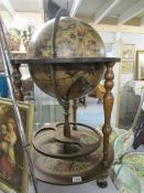 A drinks cabinet in the shape of a globe
