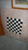 A marble chess table top