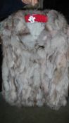 A silver fox fur coat