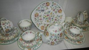 Approximately 20 pieces of Minton Hadden Hall pattern tea ware