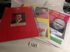 An autograph collection including Steve McFadden, Bruce Forsythe, Terry Wogan, Richard Branson,