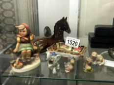 A Goebel figure, a Sylvac horse,