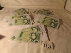 13 old £1 notes