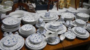 Approximately 120 pieces of Copenhagen blue and white table ware